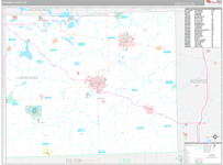 Lenawee Wall Map Premium Style