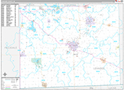 Lenawee Wall Map Premium Style
