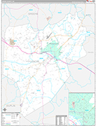 Lenoir Wall Map Premium Style