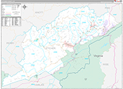 Letcher Wall Map Premium Style