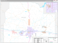 Lincoln Wall Map Premium Style