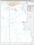 Lincoln Wall Map Premium Style