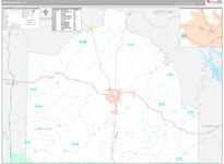 Lincoln Wall Map Premium Style