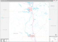 Lincoln Wall Map Premium Style