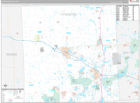 Livingston Wall Map Premium Style