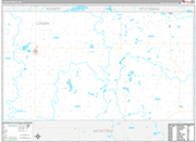 Logan Wall Map Premium Style
