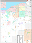 Lorain Wall Map Premium Style