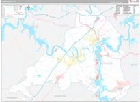 Loudon Wall Map Premium Style