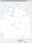 Lowndes Wall Map Premium Style