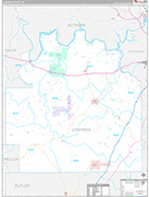 Lowndes Wall Map Premium Style