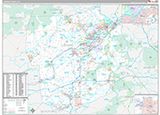 Luzerne Wall Map Premium Style