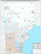 Macomb Wall Map Premium Style