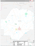 Macon Wall Map Premium Style