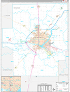 Macon Wall Map Premium Style