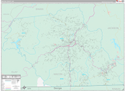 Macon Wall Map Premium Style