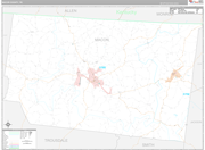 Macon Wall Map Premium Style