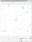 Madison Wall Map Premium Style