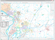 Madison Wall Map Premium Style