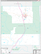 Madison Wall Map Premium Style