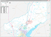 Madison Wall Map Premium Style
