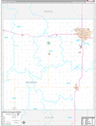Madison Wall Map Premium Style