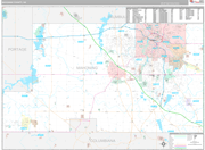 Mahoning Wall Map Premium Style