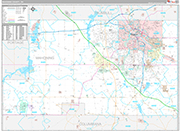 Mahoning Wall Map Premium Style
