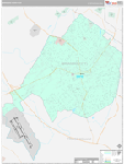 Manassas County Wall Map Premium Style