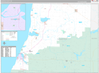 Manistee Wall Map Premium Style