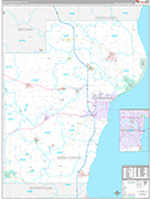 Manitowoc Wall Map Premium Style