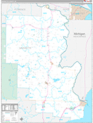 Marinette Wall Map Premium Style