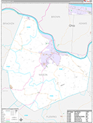 Mason Wall Map Premium Style