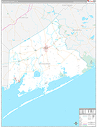 Matagorda Wall Map Premium Style