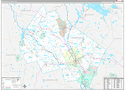 Merrimack Wall Map Premium Style