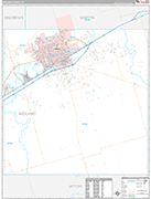 Midland Wall Map Premium Style