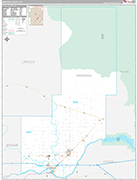 Minidoka Wall Map Premium Style