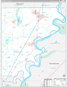 Mississippi Wall Map Premium Style