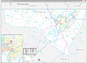 Monongalia Wall Map Premium Style