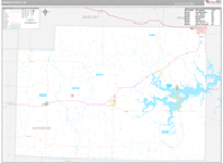 Monroe Wall Map Premium Style