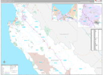 Monterey Wall Map Premium Style