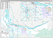 Multnomah Wall Map Premium Style