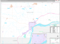 Muscatine Wall Map Premium Style