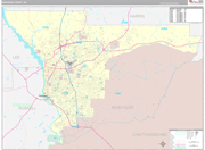 Muscogee Wall Map Premium Style