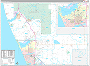 Muskegon County Wall Map Premium Style