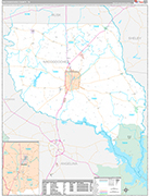 Nacogdoches Wall Map Premium Style