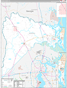 Nassau Wall Map Premium Style