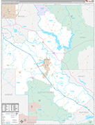 Natchitoches Wall Map Premium Style