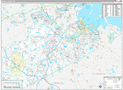 Norfolk Wall Map Premium Style