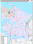 Norfolk Wall Map Premium Style