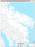 Northumberland Wall Map Premium Style